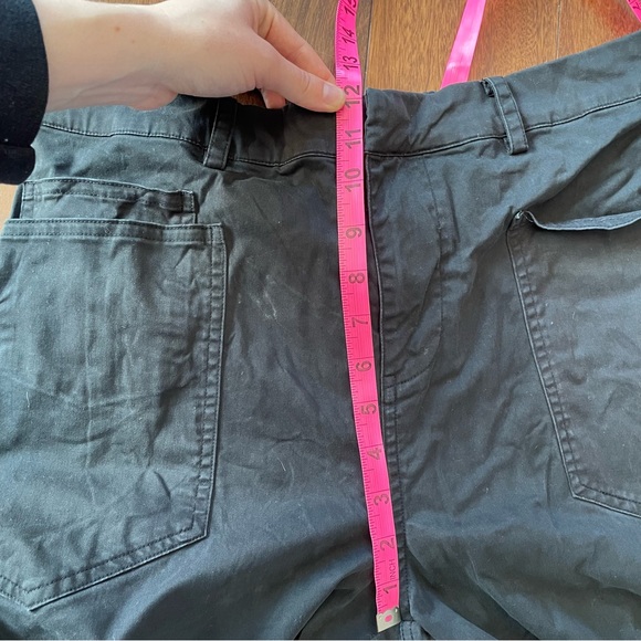 Ruti The Slouchy Soft Twill Pants Black Cotton Stretch Wide Leg Barrel Style 3 - Picture 12 of 12